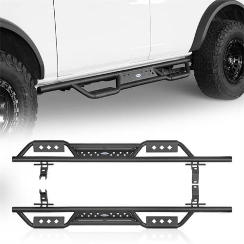 Ford Bronco Drop Side Step Bars for Bronco 2021-2023- HookeRoad  b8901 2