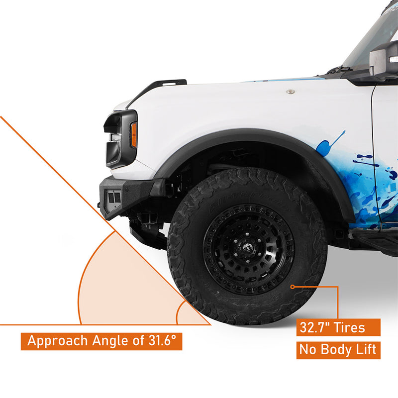 Load image into Gallery viewer, Hooke Road 2021-2026 Ford Bronco Front Bumper with 4 Spotlights b8945 6
