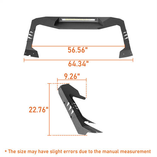 Load image into Gallery viewer, 2021-2024 Ford Bronco Madmax Windshield Frame Cover Visor w/LED Light Bar - Hooke Road