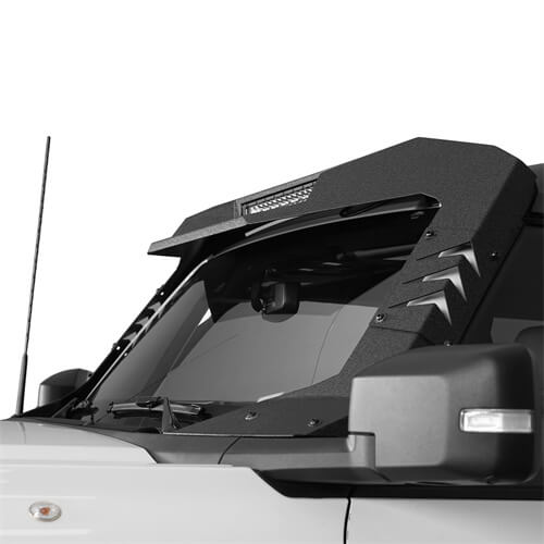 Load image into Gallery viewer, 2021-2024 Ford Bronco Madmax Windshield Frame Cover Visor w/LED Light Bar - Hooke Road