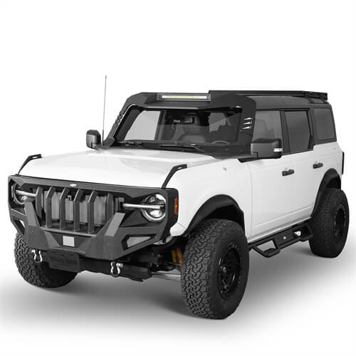 Load image into Gallery viewer, 2021-2024 Ford Bronco Madmax Windshield Frame Cover Visor w/LED Light Bar - Hooke Road