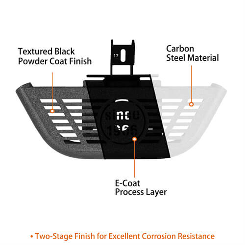 Load image into Gallery viewer, Ford Bronco Side Steps Wheel-To-Wheel Running Boards Side Hoop Steps 4x4 Parts - Hooke Road b8930s 16