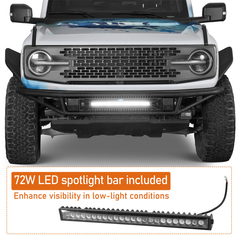 Load image into Gallery viewer, Hooke Road Ford Bronco 2021-2026 Tube Front Bumper b8954s 7