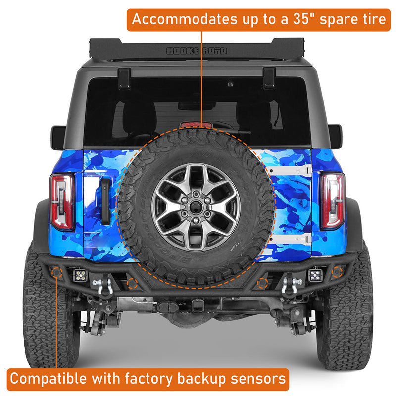 Load image into Gallery viewer, Hooke Road 2021-2025 Ford Bronco Tubular Rear Bumper Replacement b8934s 7