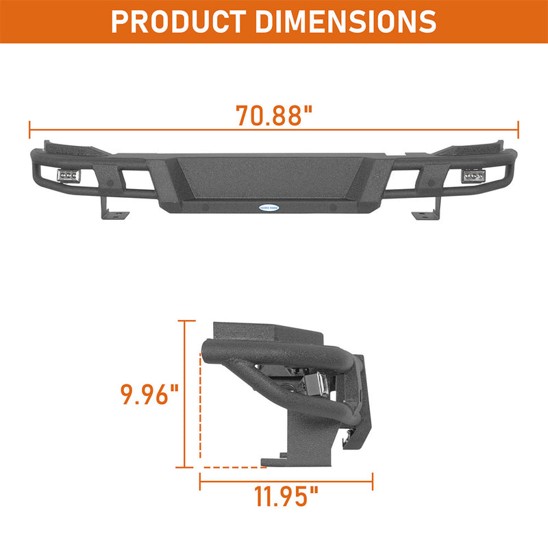 Load image into Gallery viewer, Hooke Road 2021-2026 Ford Bronco Steel Tubular Rear Bumper b8940s 5