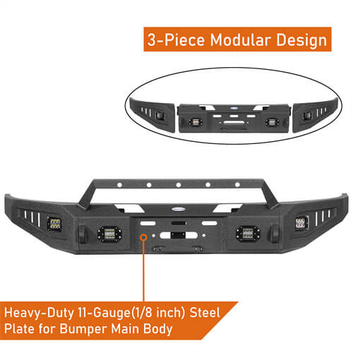 Load image into Gallery viewer, 2004-2008 Ford F-150 Aftermarket Full Width Front Bumper 4x4 Truck Parts - Hooke Road b8005 12