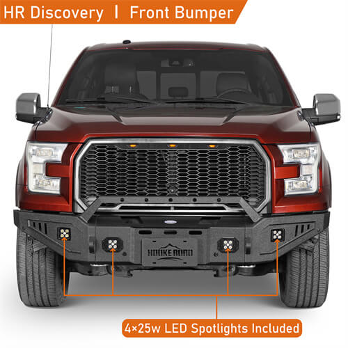 Load image into Gallery viewer, 2015-2017 Ford F-150 Front Bumper Aftermarket Bumper Pickup Truck Parts - Hooke Road2015-2017 Ford F-150 Front Bumper Aftermarket Bumper Pickup Truck Parts - Hooke Road b8280 6