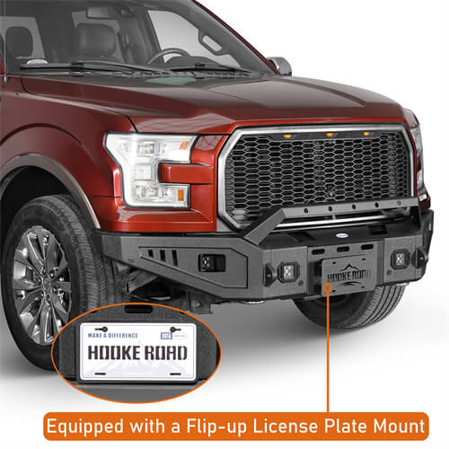 Load image into Gallery viewer, 2015-2017 Ford F-150 Front Bumper Aftermarket Bumper Pickup Truck Parts - Hooke Road2015-2017 Ford F-150 Front Bumper Aftermarket Bumper Pickup Truck Parts - Hooke Road b8280 7