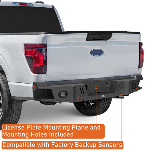 Load image into Gallery viewer, Hooke Road Ford F-150 2021-2024 Rear Bumper, Excluding Raptor & Tremor b8302 10