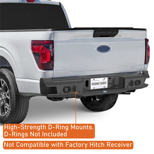 Load image into Gallery viewer, Hooke Road Ford F-150 Rear Bumper w/Spotlights for 2021-2024 Ford F-150, Excluding Raptor & Tremor b8303 11