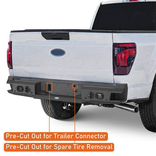 Load image into Gallery viewer, Hooke Road Ford F-150 Rear Bumper w/Spotlights for 2021-2024 Ford F-150, Excluding Raptor & Tremor b8303 12