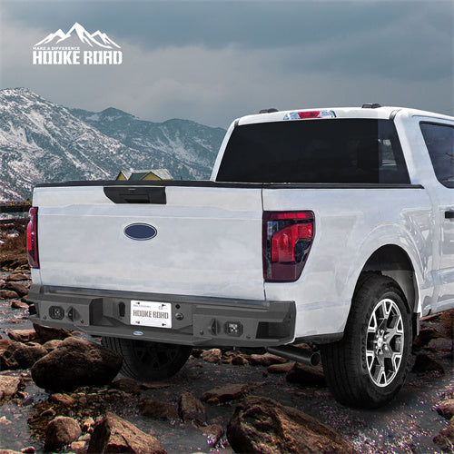 Load image into Gallery viewer, Hooke Road Ford F-150 Rear Bumper w/Spotlights for 2021-2024 Ford F-150, Excluding Raptor & Tremor b8303 4