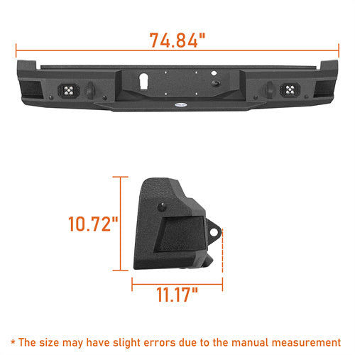 Load image into Gallery viewer, Hooke Road Ford F-150 Rear Bumper w/Spotlights for 2021-2024 Ford F-150, Excluding Raptor & Tremor b8303 7