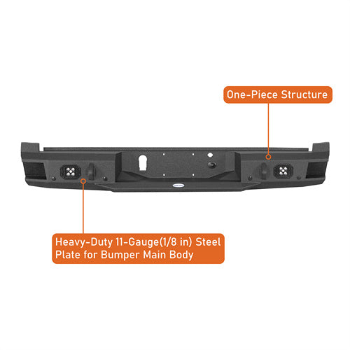 Load image into Gallery viewer, Hooke Road Ford F-150 Rear Bumper w/Spotlights for 2021-2024 Ford F-150, Excluding Raptor & Tremor b8303 8