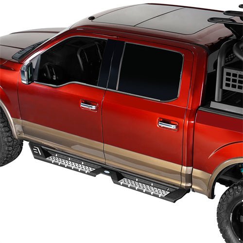 Load image into Gallery viewer, Hooke Road Side Steps Running Boards for 2015-2024 Ford F-150 SuperCrew 2017-2024 F-250 F-350 Crew Cab b8285 2