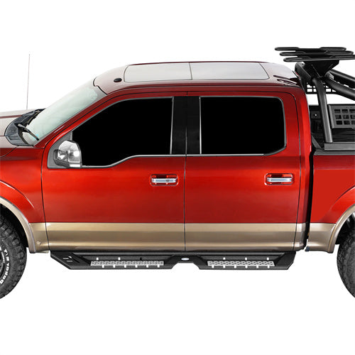 Load image into Gallery viewer, Hooke Road Side Steps Running Boards for 2015-2024 Ford F-150 SuperCrew 2017-2024 F-250 F-350 Crew Cab b8285 4