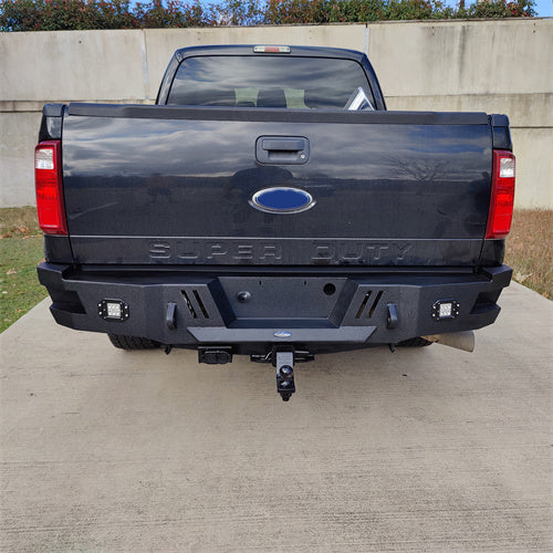 Load image into Gallery viewer, Ford F-250 Replacement Rear Bumper with LED White Square Floodlights for 2011-2016 F-250 B8524 4