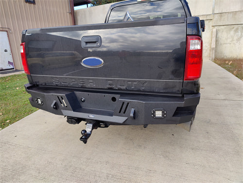 Load image into Gallery viewer, Ford F-250 Replacement Rear Bumper with LED White Square Floodlights for 2011-2016 F-250 B8524 5