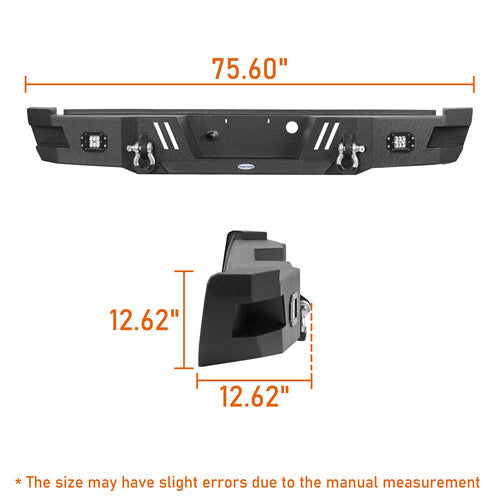 Load image into Gallery viewer, Ford F-250 Replacement Rear Bumper with LED White Square Floodlights for 2011-2016 F-250 B8524 6