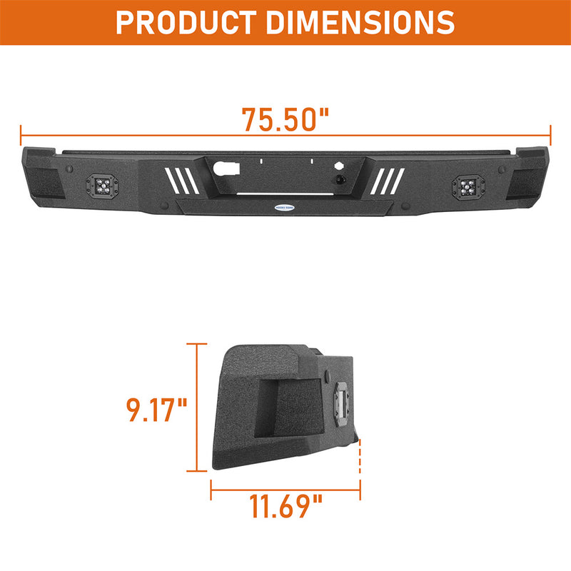 Load image into Gallery viewer, 2018-2020 Ford F-150 Rear Bumper Aftermarket Bumper 4x4 Truck Parts - Hooke Road B8260 6