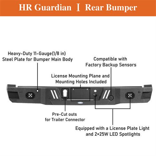 Load image into Gallery viewer, 2018-2020 Ford F-150 Rear Bumper Aftermarket Bumper 4x4 Truck Parts - Hooke Road B8260 8