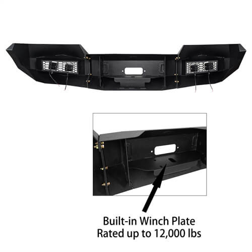 Load image into Gallery viewer, Hooke Road Ford F-150 front bumper for 2004-2008 and rear bumper for 2006-2014 Hooke Road HE.8000+HE.8203 11