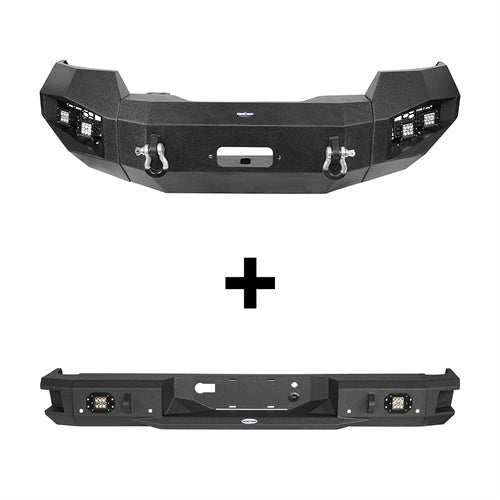 Load image into Gallery viewer, Hooke Road Ford F-150 front bumper for 2004-2008 and rear bumper for 2006-2014 Hooke Road HE.8000+HE.8203 2