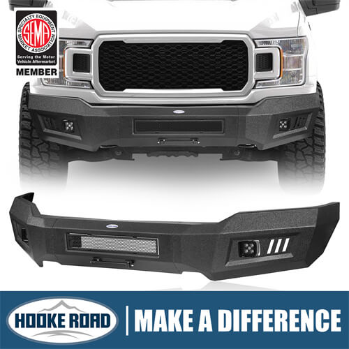 Load image into Gallery viewer, 2018-2020 Ford F-150 Full-Width Front Bumper Offroad Bumper 4x4 Truck Parts - Hooke Road b8526s 1