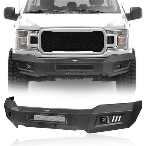 Load image into Gallery viewer, 2018-2020 Ford F-150 Full-Width Front Bumper Offroad Bumper 4x4 Truck Parts - Hooke Road b8526s 2