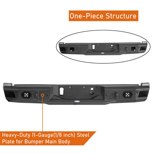 Load image into Gallery viewer, 2018-2020 Ford F-150 Rear Bumper Offroad Bumper 4x4 Truck Parts - Hooke Road b8259 13