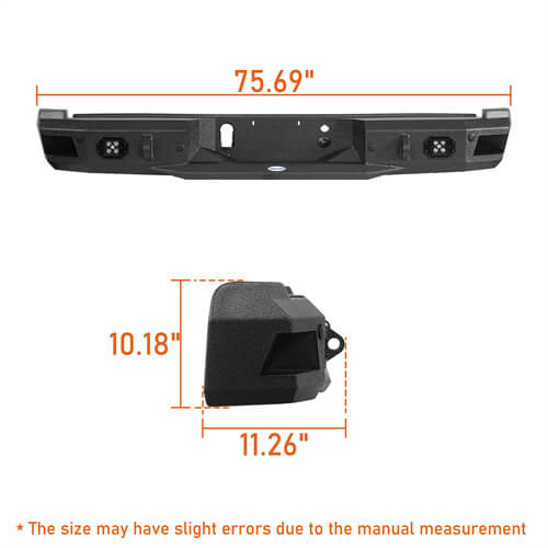 Load image into Gallery viewer, 2018-2020 Ford F-150 Rear Bumper Offroad Bumper 4x4 Truck Parts - Hooke Road b8259 18