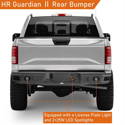 Load image into Gallery viewer, 2018-2020 Ford F-150 Rear Bumper Offroad Bumper 4x4 Truck Parts - Hooke Road b8259 8