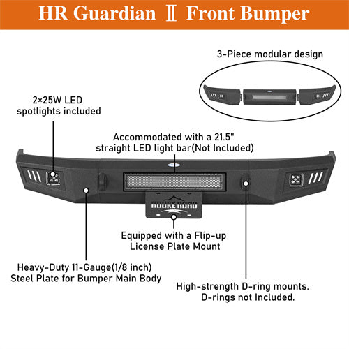 Load image into Gallery viewer, Hooke Road Ford Front Bumper for 1992-1996 Bronco F-150 F-250 F-350 b8542 8