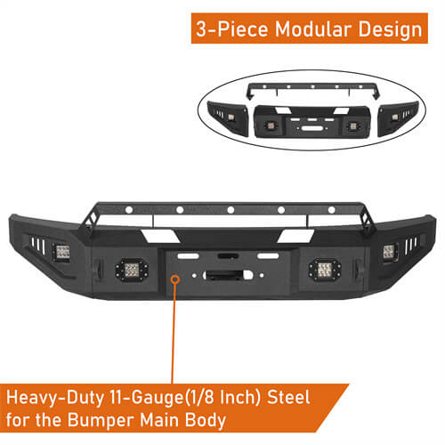 Load image into Gallery viewer, HookeRoad Ford OffRoad Full Width Front Bumper for 2009-2014 Ford F150 b8213s 13