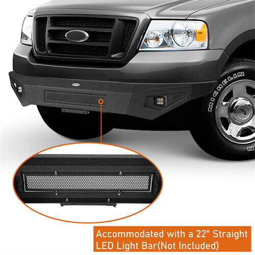 Load image into Gallery viewer, Off-Road Steel Full Width Front Bumper 4x4 truck parts For 2004-2008 Ford F-150 - Hooke Road b8002 10