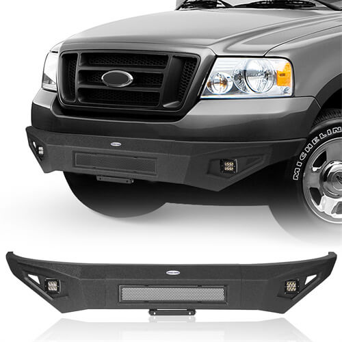 Off-Road Steel Full Width Front Bumper 4x4 truck parts  For 2004-2008 Ford F-150 - Hooke Road b8002 2