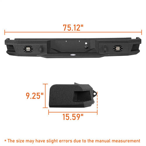 Load image into Gallery viewer, Off-Road Rear Bumper w/License Plate Light 4x4 truck parts For 2006-2008 Ford F-150 - Hooke Road b8004 18