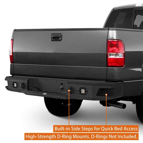 Load image into Gallery viewer, Off-Road Rear Bumper w/License Plate Light 4x4 truck parts For 2006-2008 Ford F-150 - Hooke Road b8004 8