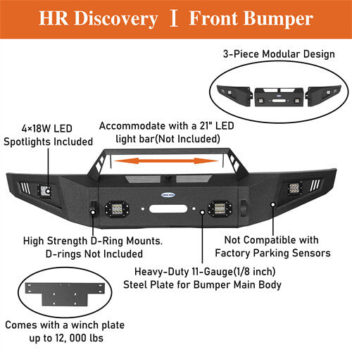 Load image into Gallery viewer, HookeRoad F-150 Ford Front Bumper for 2009-2014 Ford F-150, Excluding Raptor b8202s 5