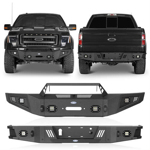 Load image into Gallery viewer, HookeRoad Ford F-150 Front Bumper & Rear Bumper Back Bumper for 2009-2014 Ford F-150 b82028204s 4