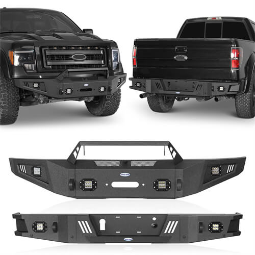 Load image into Gallery viewer, HookeRoad Ford F-150 Front Bumper & Rear Bumper Back Bumper for 2009-2014 Ford F-150 b82028204s 5