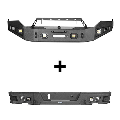 Load image into Gallery viewer, Ram 1500 Full Width Steel Front Bumper & Rear Bumper kits For 2013-2018 Dodge Ram 1500 Excluding Rebel - Hooke Road HE.6001+6005 2