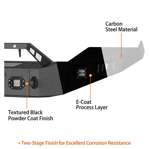 Load image into Gallery viewer, Ram 1500 Full Width Steel Front Bumper & Rear Bumper kits For 2013-2018 Dodge Ram 1500 Excluding Rebel - Hooke Road HE.6001+6005 31