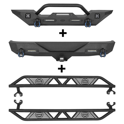 HookeRoad Jeep JK Front Bumper / Rear Bumper / Running Boards for