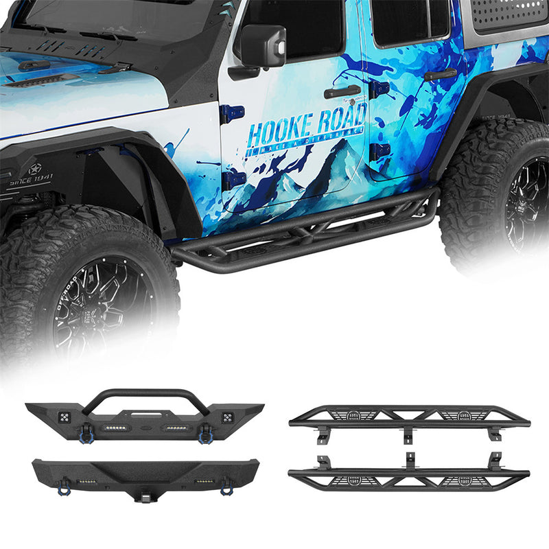Load image into Gallery viewer, Hooke Road Front Bumper / Rear Bumper / Side Steps(18-26 Jeep Wrangler JL 4-Door)