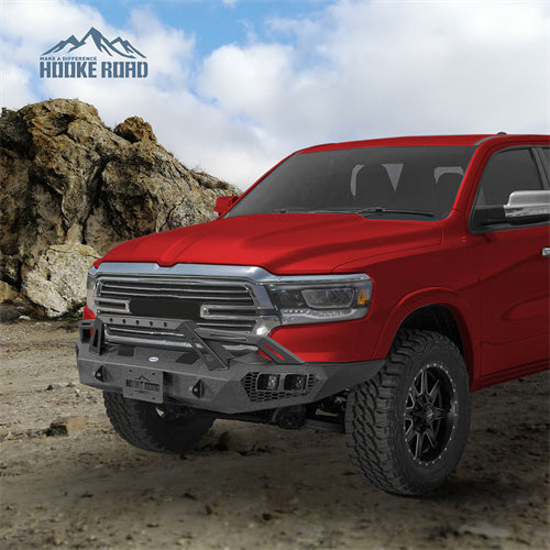 Load image into Gallery viewer, Hooke Road Front Bumper Replacement for 2019-2024 Ram 1500, Excluding EcoDiesel, Rebel & TRX b6036ab 4