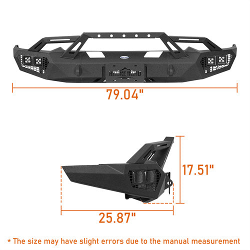 Load image into Gallery viewer, Hooke Road Front Bumper Replacement for 2019-2024 Ram 1500, Excluding EcoDiesel, Rebel & TRX b6036ab 5
