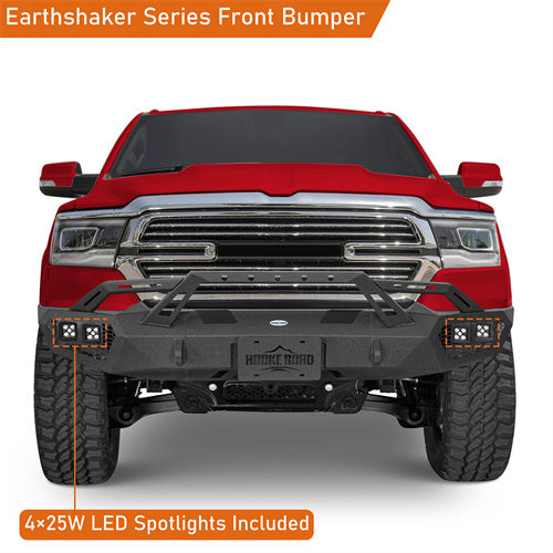 Load image into Gallery viewer, Hooke Road Front Bumper Replacement for 2019-2024 Ram 1500, Excluding EcoDiesel, Rebel & TRX b6036ab 8