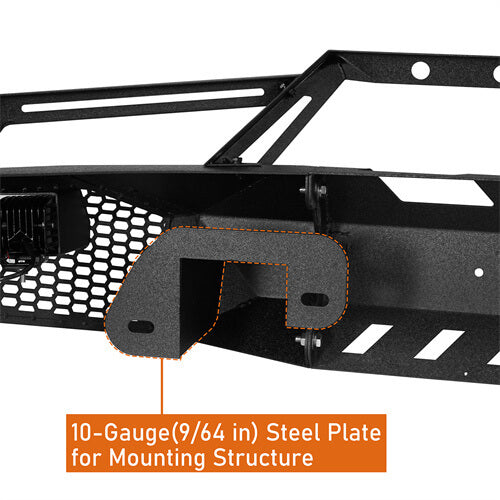 HookeRoad Full Width Front Bumper w/Grill Guard for 2009-2014 Ford F-150, Excluding Raptor b8200s 13