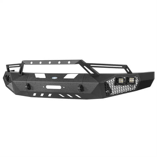 Load image into Gallery viewer, HookeRoad Full Width Front Bumper w/Grill Guard for 2009-2014 Ford F-150, Excluding Raptor b8200s 19